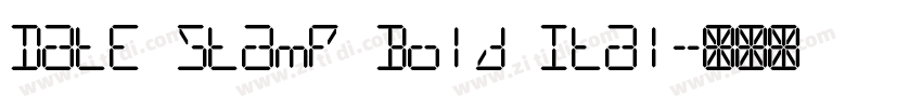 Date Stamp Bold Ital字体转换